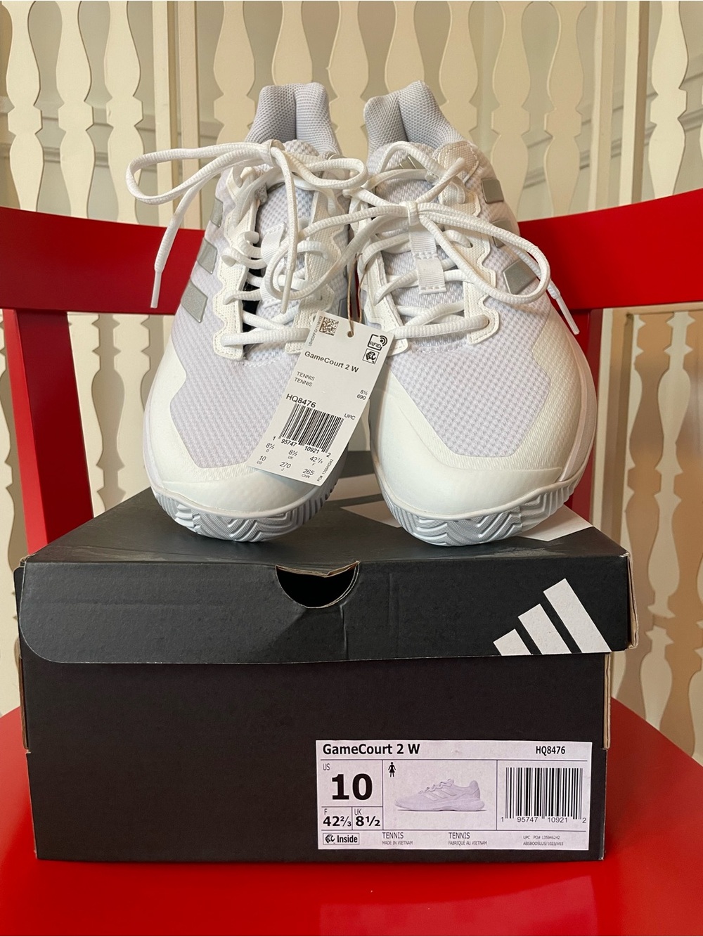 Brand New Adidas Women’s Gamecourt 2 Tennis Shoes - Picture 6 of 10